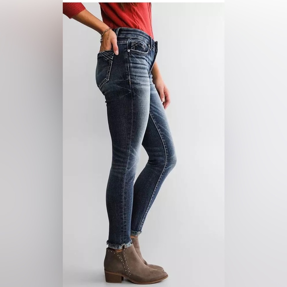 Buckle Black Skinny Ankle Jeans
